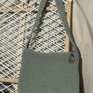 The Sak Sage Green Woven Shoulder Bag